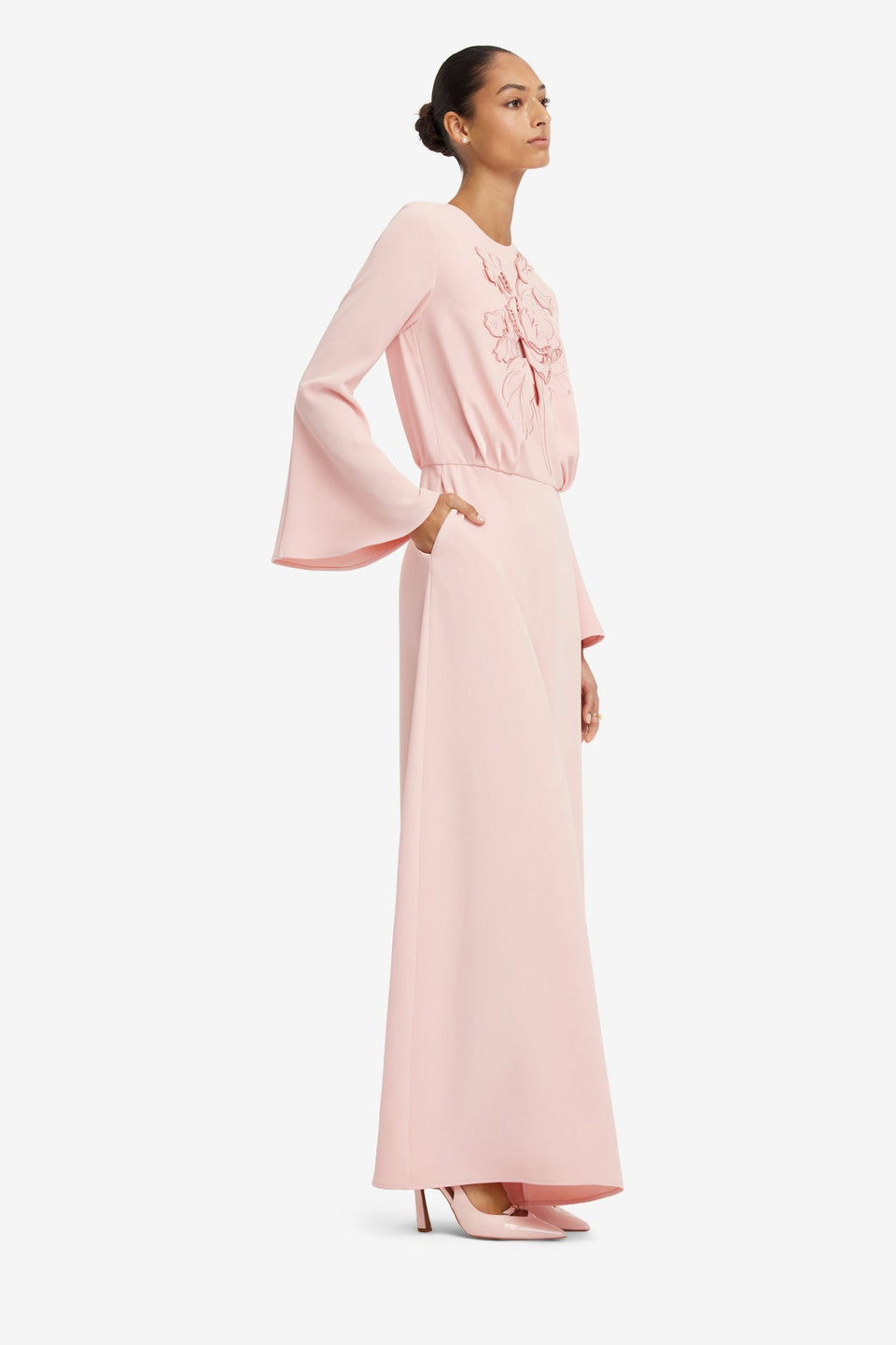 Leanne Applique Jumpsuit - Dusty Pink Jumpsuits