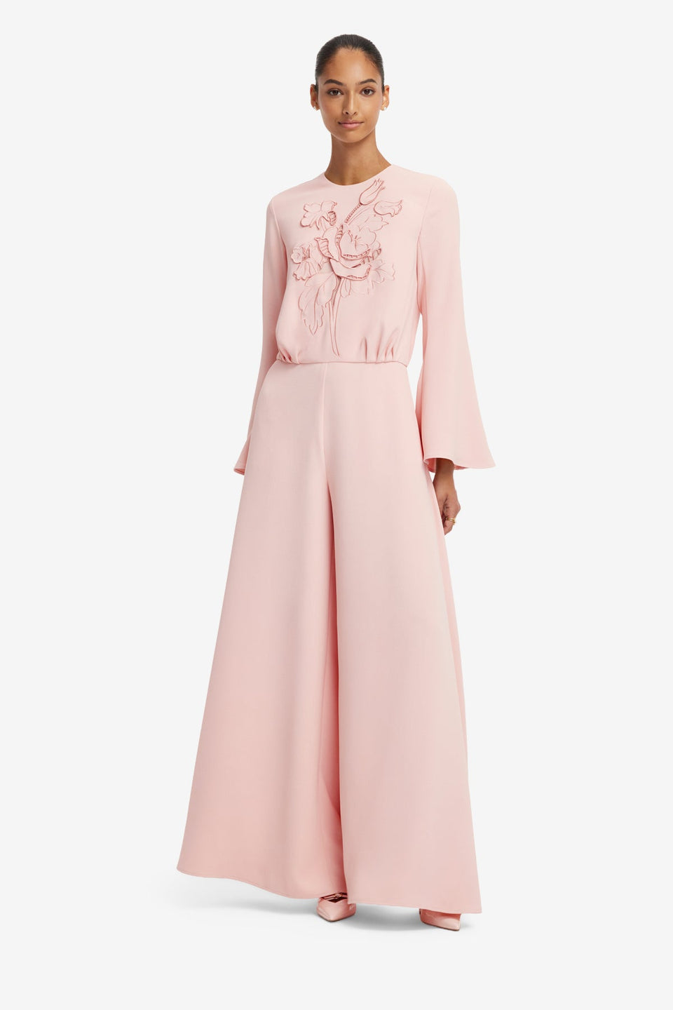 Leanne Applique Jumpsuit - Dusty Pink Jumpsuits