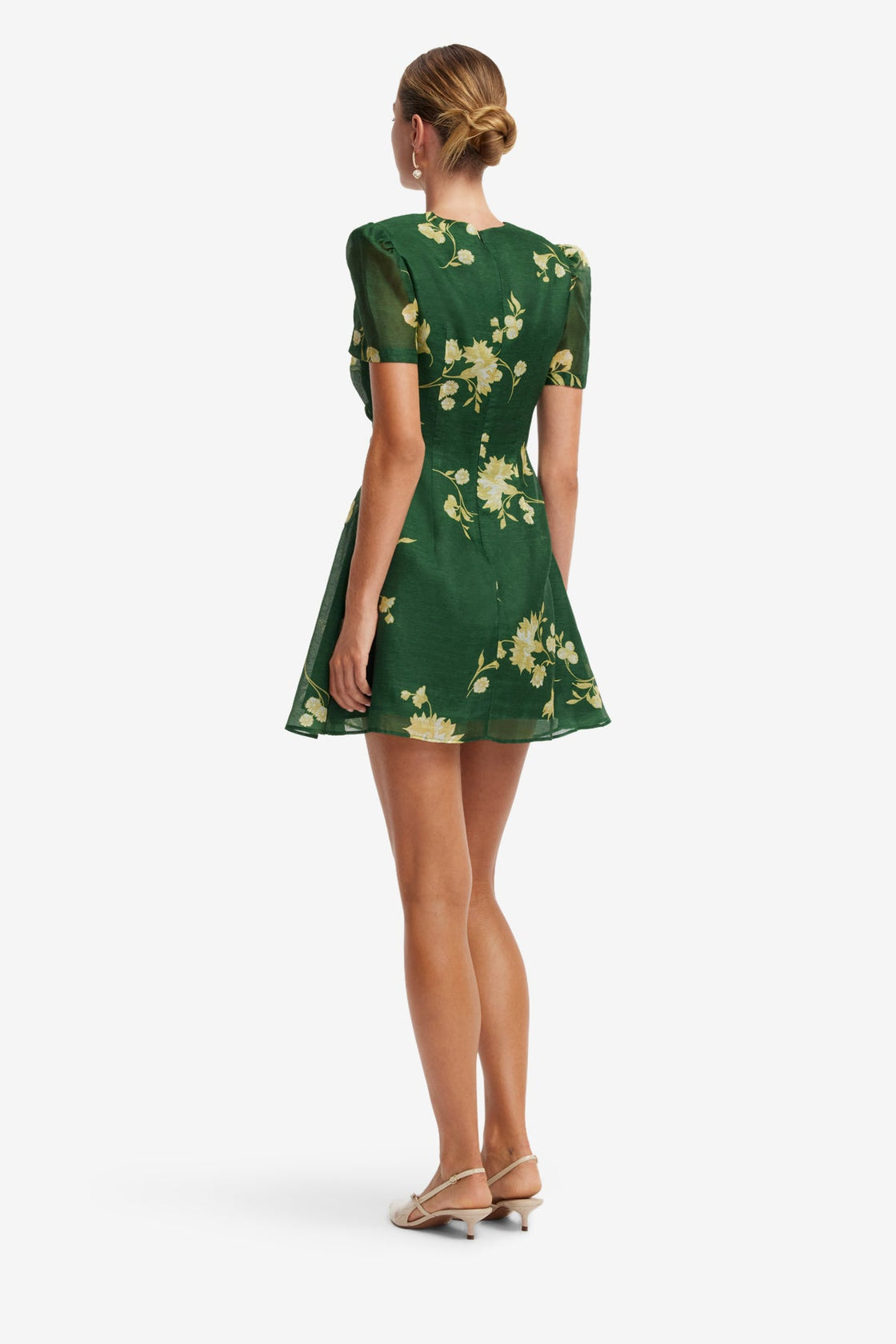 Elyse Short Sleeve Mini Dress - Forest Print Dress Mini