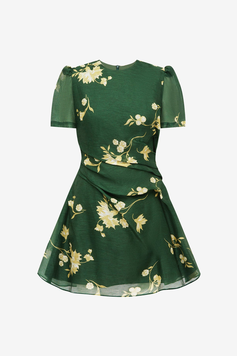 Elyse Short Sleeve Mini Dress - Forest Print Dress Mini