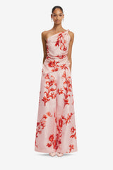 Elisha Jacquard Wide Leg Pants - Magnolia Print Pants