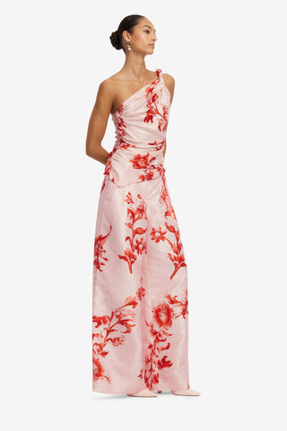 Sylvana One Shoulder Top - Magnolia Print Tops