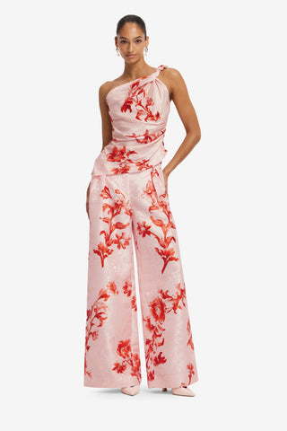 Sylvana One Shoulder Top - Magnolia Print Tops