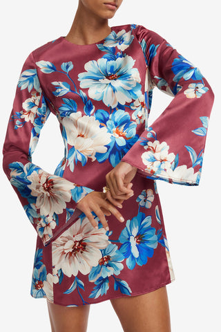 Suzanne Bell Sleeve Mini Dress - Cosmos Print Dress Mini