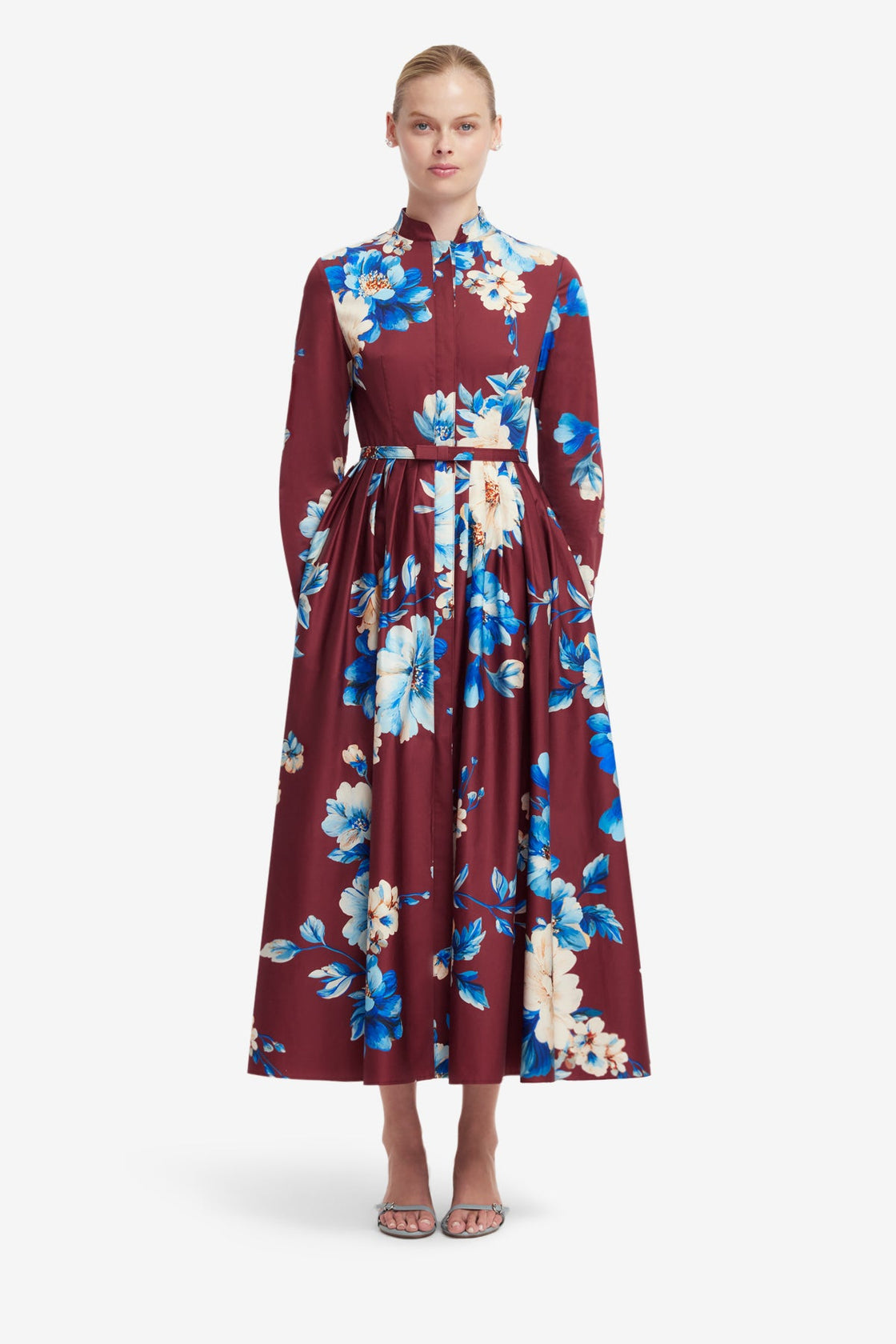 Zara Shirt Midi Dress - Cosmos Print Dress Midi