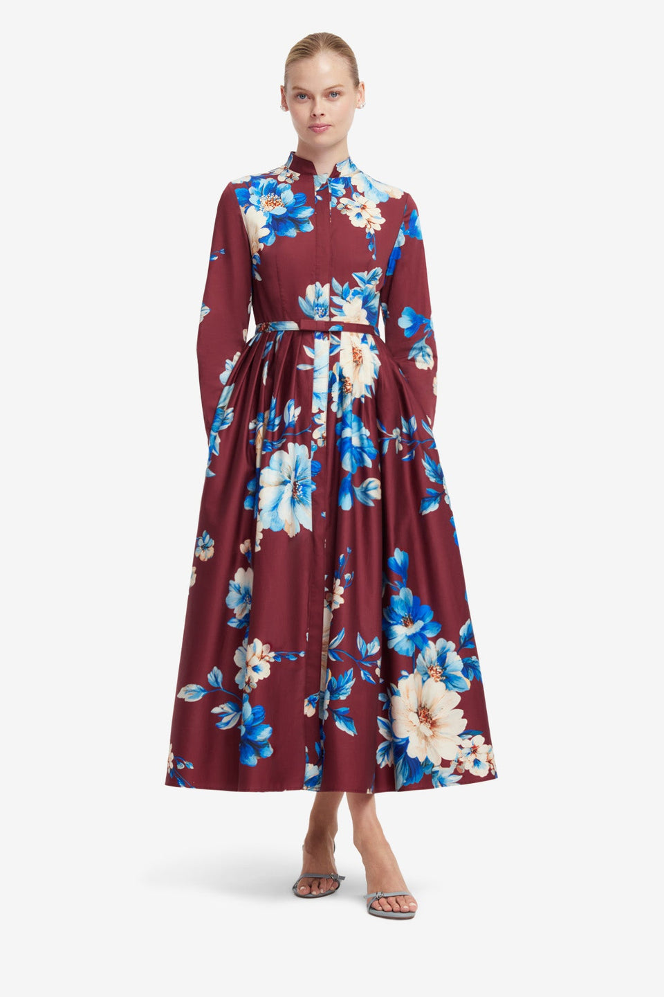 Zara Shirt Midi Dress - Cosmos Print Dress Midi