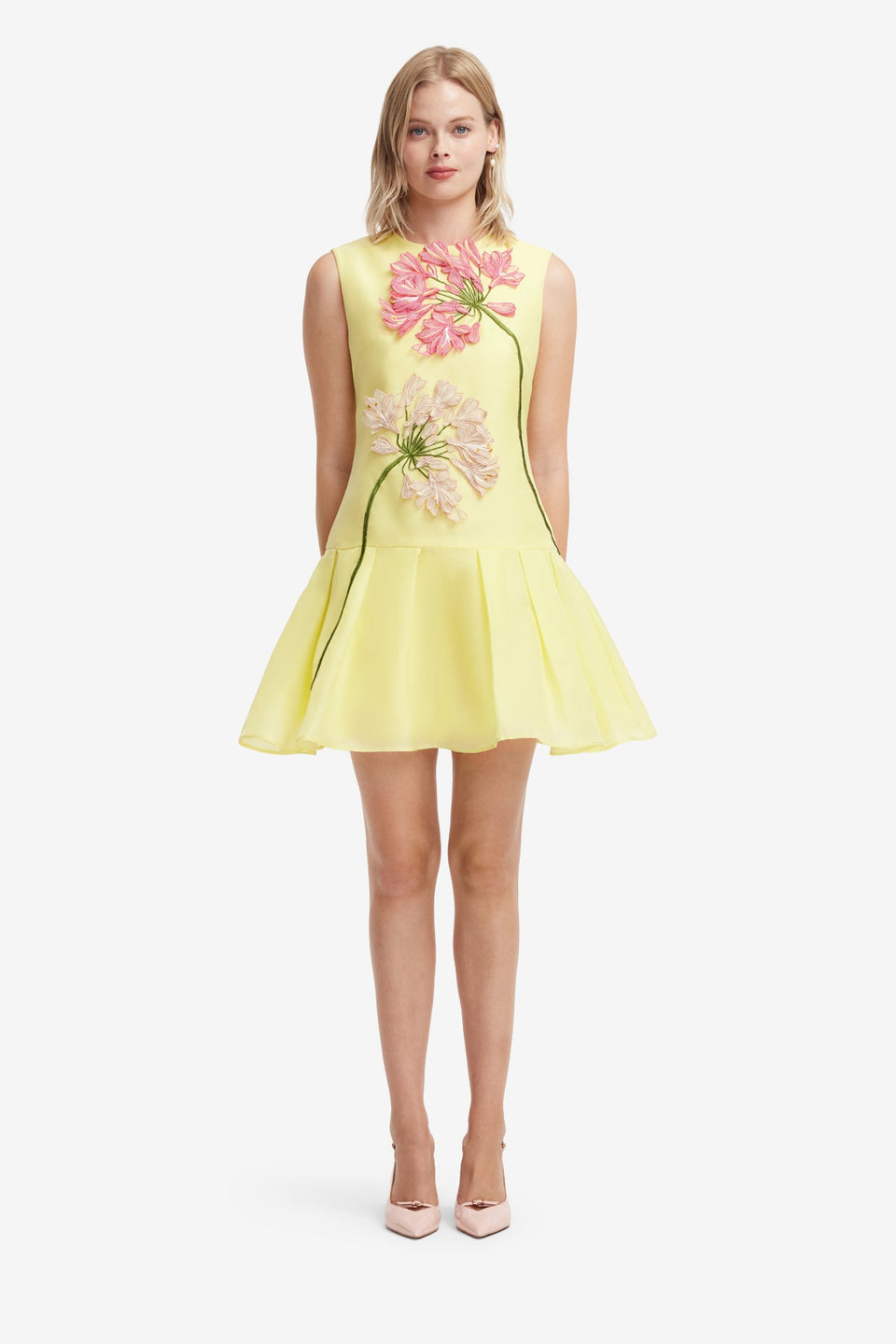 Petra Applique Mini Dress - Agapanthus Print Dress Mini