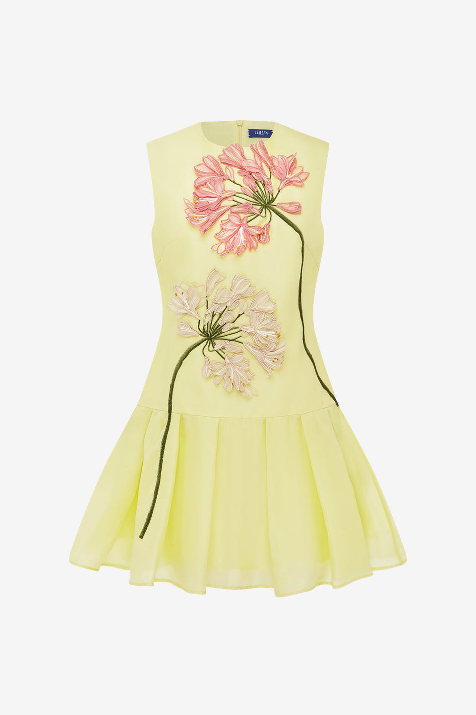 Petra Applique Mini Dress - Agapanthus Print Dress Mini