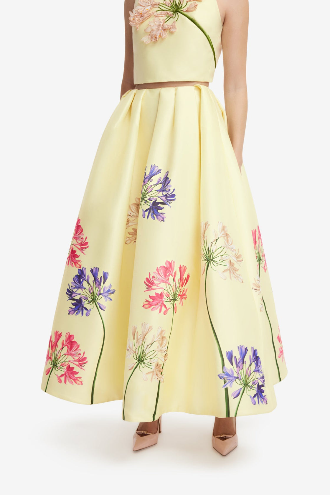 Victoria Puff Maxi Skirt - Agapanthus Print Skirts