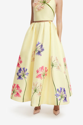 Victoria Puff Maxi Skirt - Agapanthus Print Skirts