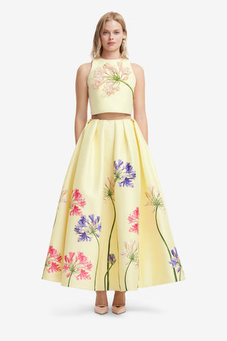 Victoria Puff Maxi Skirt - Agapanthus Print Skirts