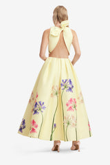 Victoria Puff Maxi Skirt - Agapanthus Print Skirts