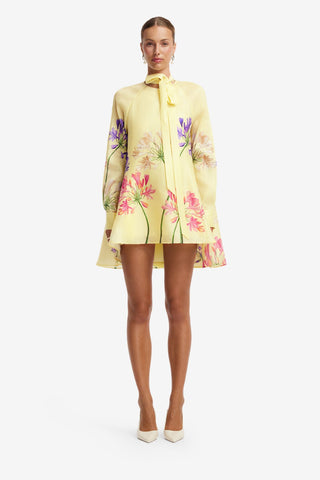 Libby Mini Dress - Agapanthus Print Dress Mini