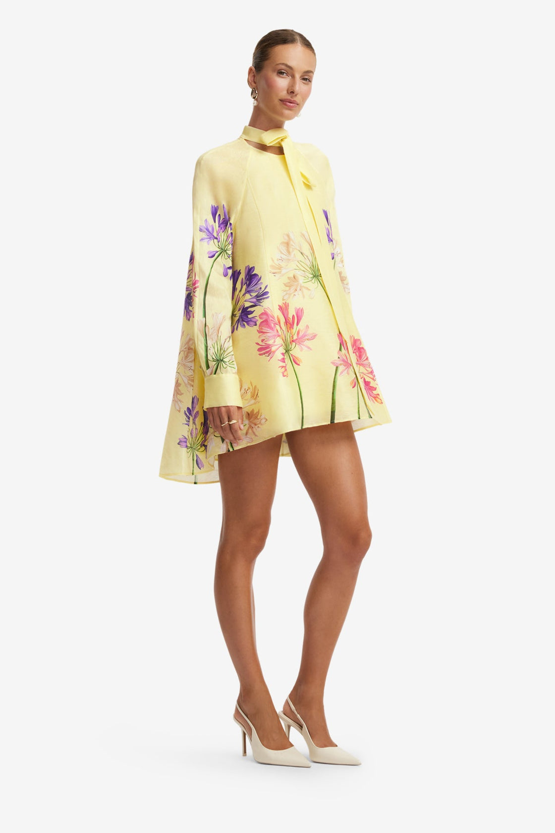 Libby Mini Dress - Agapanthus Print Dress Mini