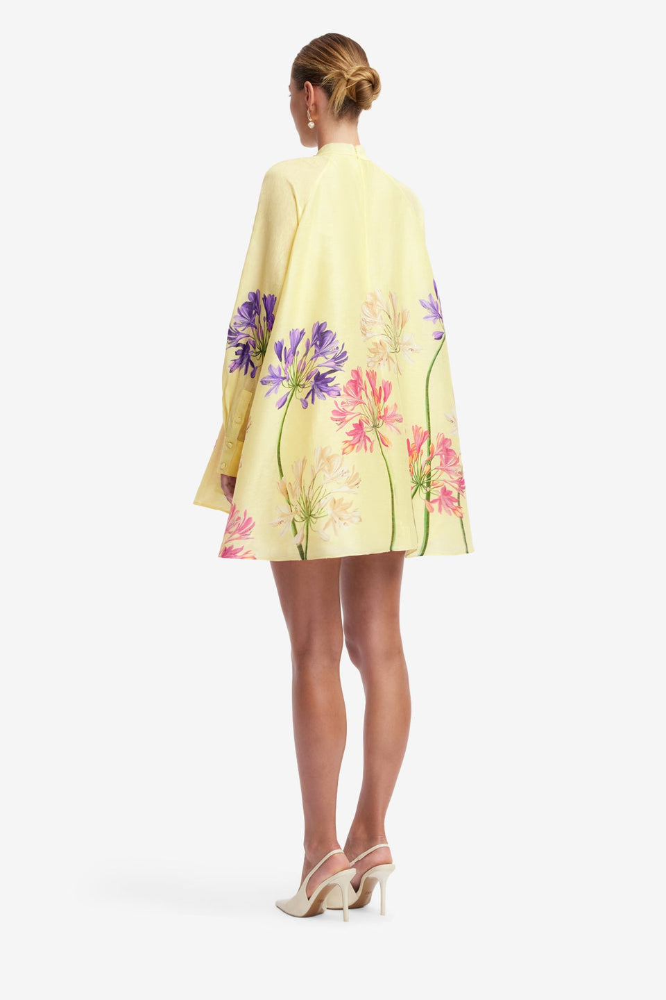 Libby Mini Dress - Agapanthus Print Dress Mini