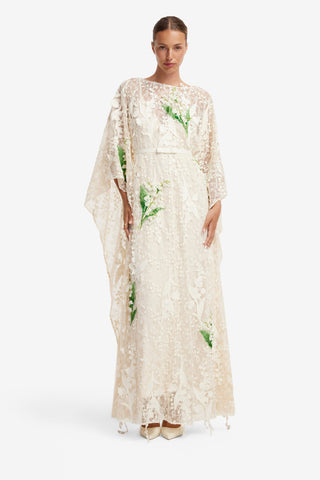 Willow Embellished Lace Kaftan Maxi - Snow Meadow Dress Maxi