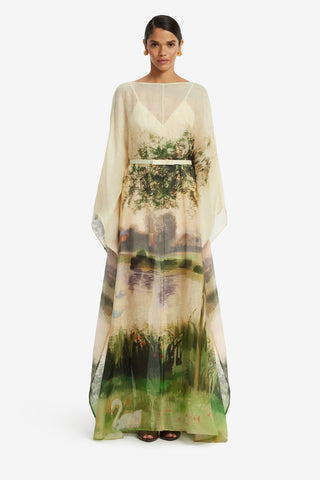 Willow Kaftan Maxi Dress - Serene Print Dress Maxi