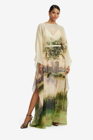 Willow Kaftan Maxi Dress - Serene Print Dress Maxi