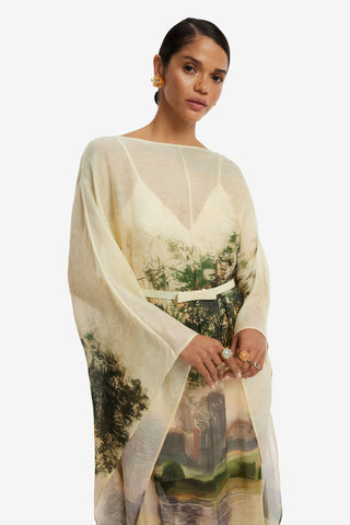 Willow Kaftan Maxi Dress - Serene Print Dress Maxi