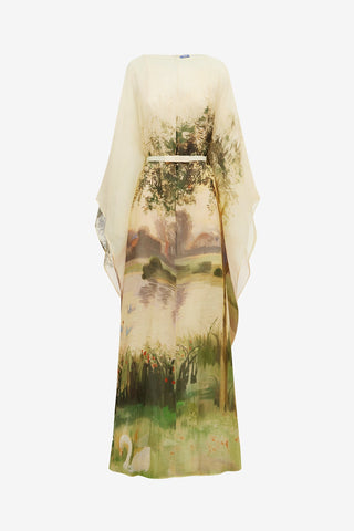 Willow Kaftan Maxi Dress - Serene Print Dress Maxi