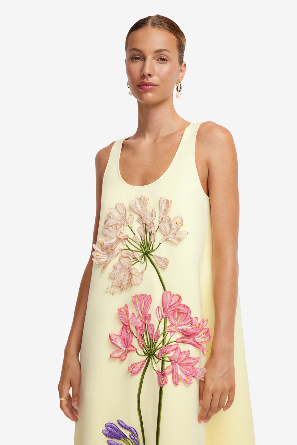 Charlene Applique Gown - Agapanthus Print Dress Maxi