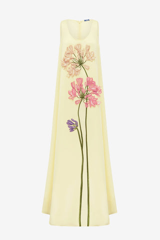 Charlene Applique Gown - Agapanthus Print Dress Maxi