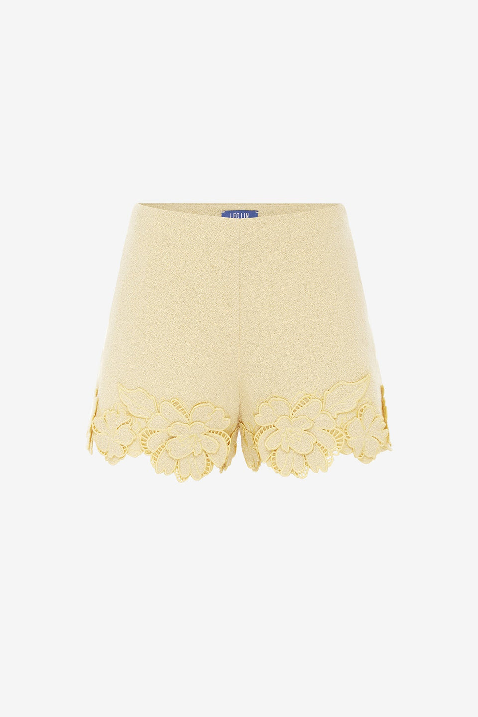 Elle Applique Tweed Shorts - Dusty Yellow Shorts