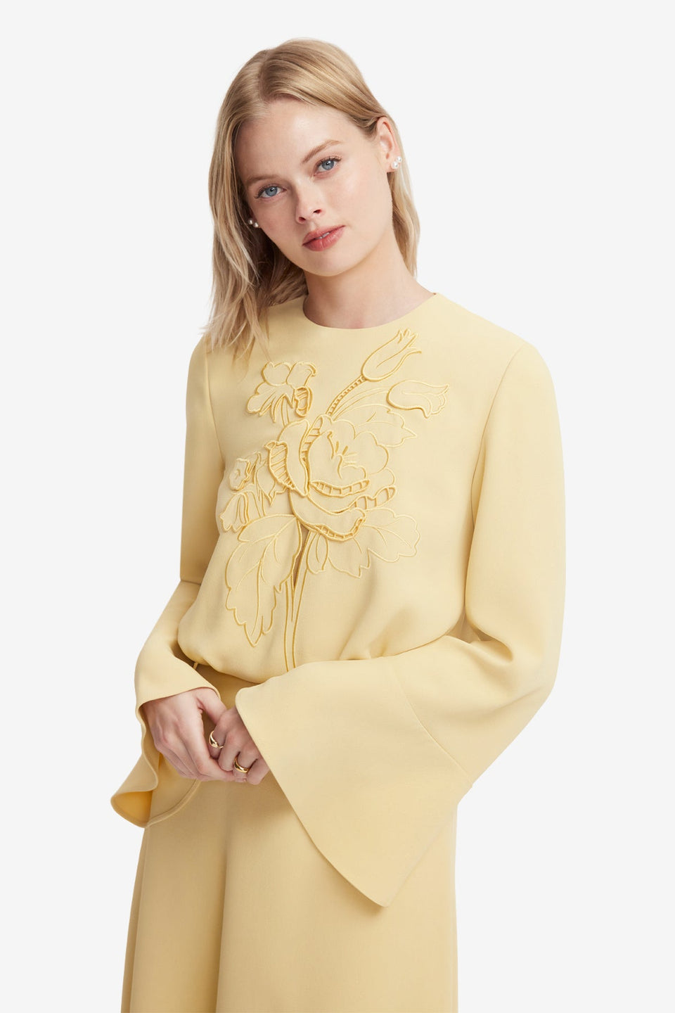 Kinsley Applique Maxi Dress - Dusty Yellow Dress Maxi