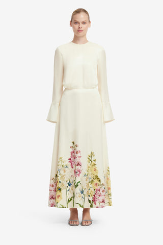 Kinsley Maxi Dress - Snapdragon Print in Snow Dress Maxi