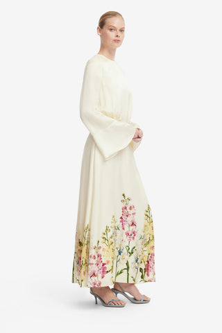 Kinsley Maxi Dress - Snapdragon Print in Snow Dress Maxi