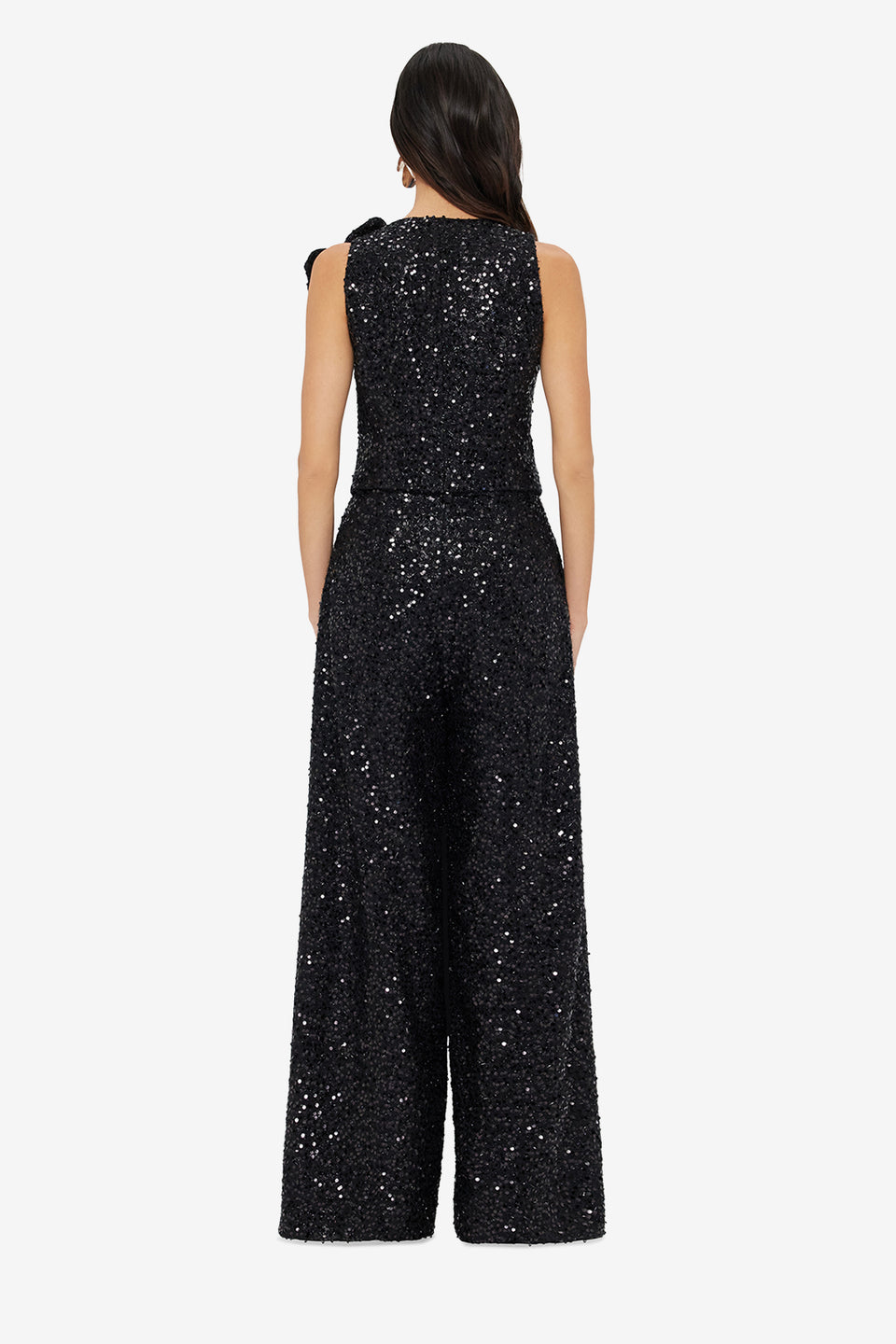 Exclusive LEO LIN Anna-May Sequin Vest - Onyx