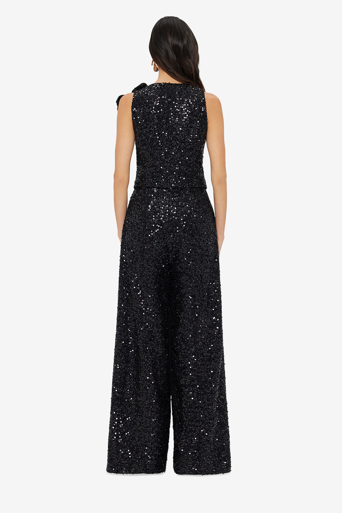 Exclusive LEO LIN Greta Sequin Pants - Onyx