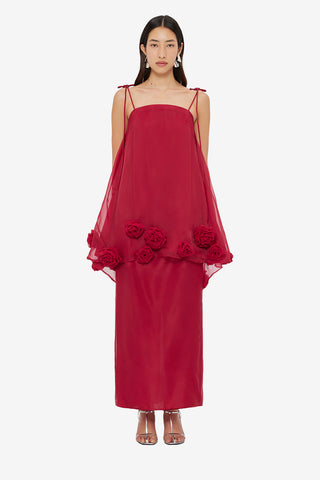 Exclusive LEO LIN Jing Maxi Skirt - Garnet