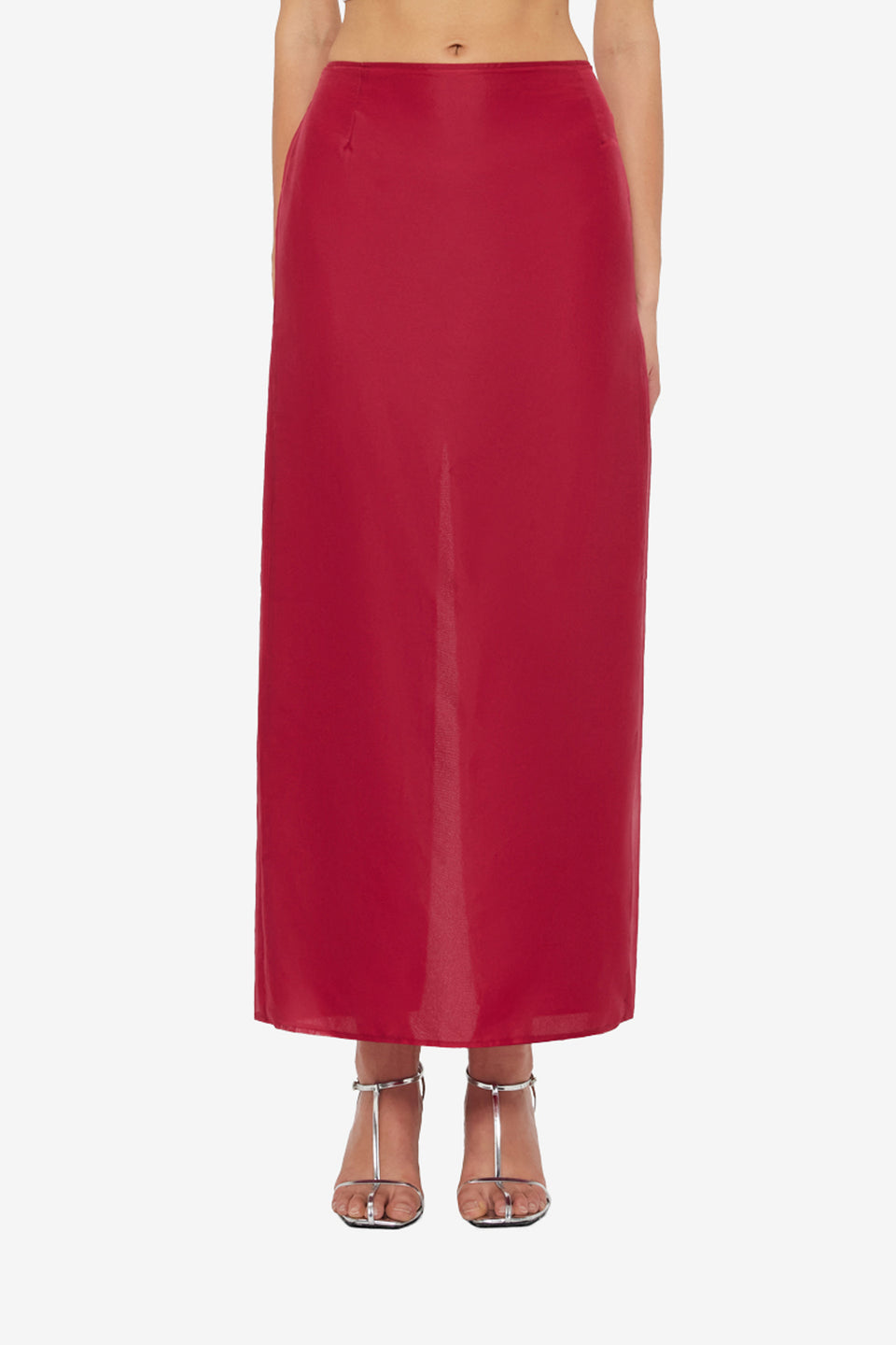 Exclusive LEO LIN Jing Maxi Skirt - Garnet