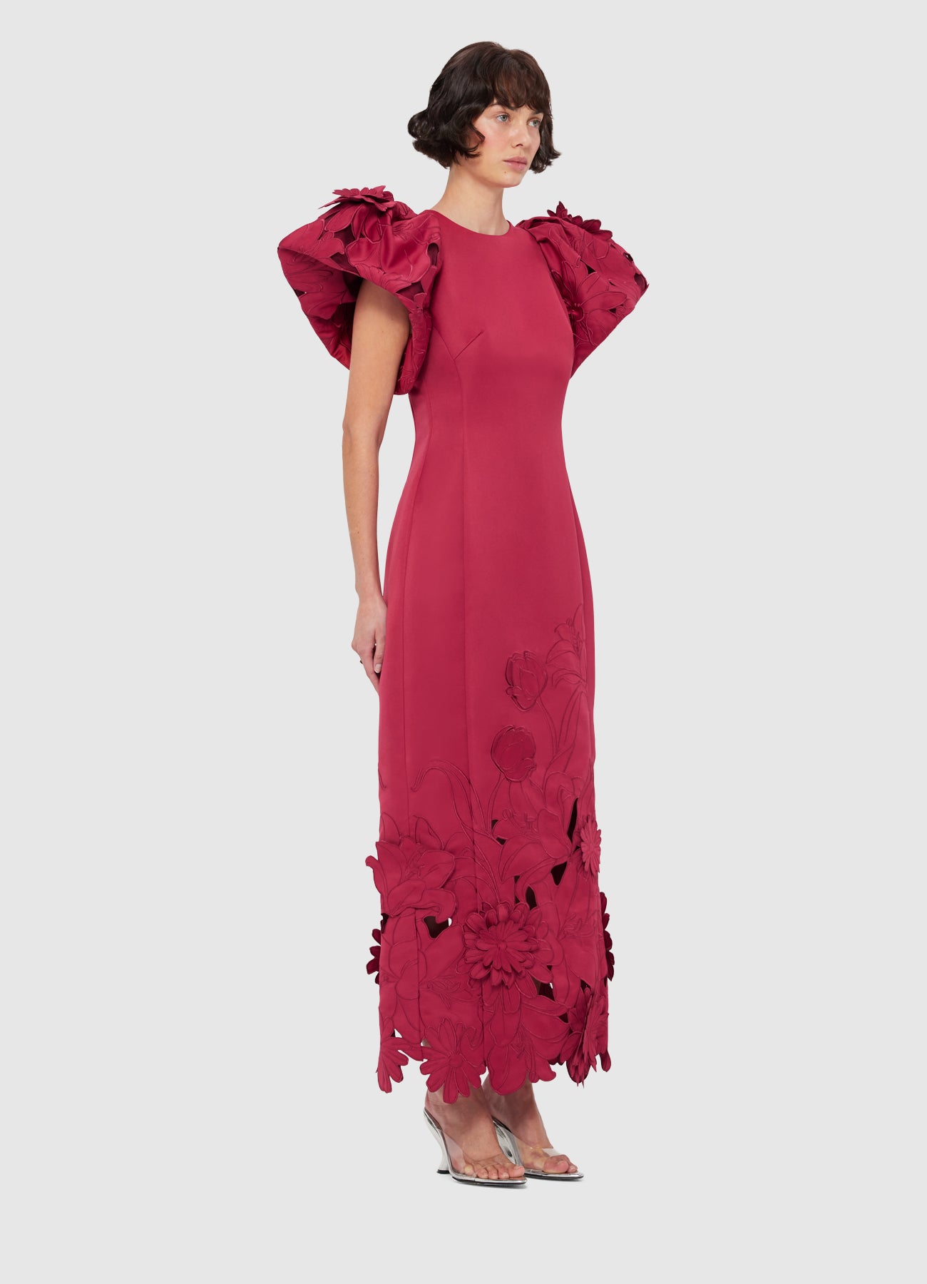 Lucinda Appliqué Maxi Dress - Garnet – LEO LIN