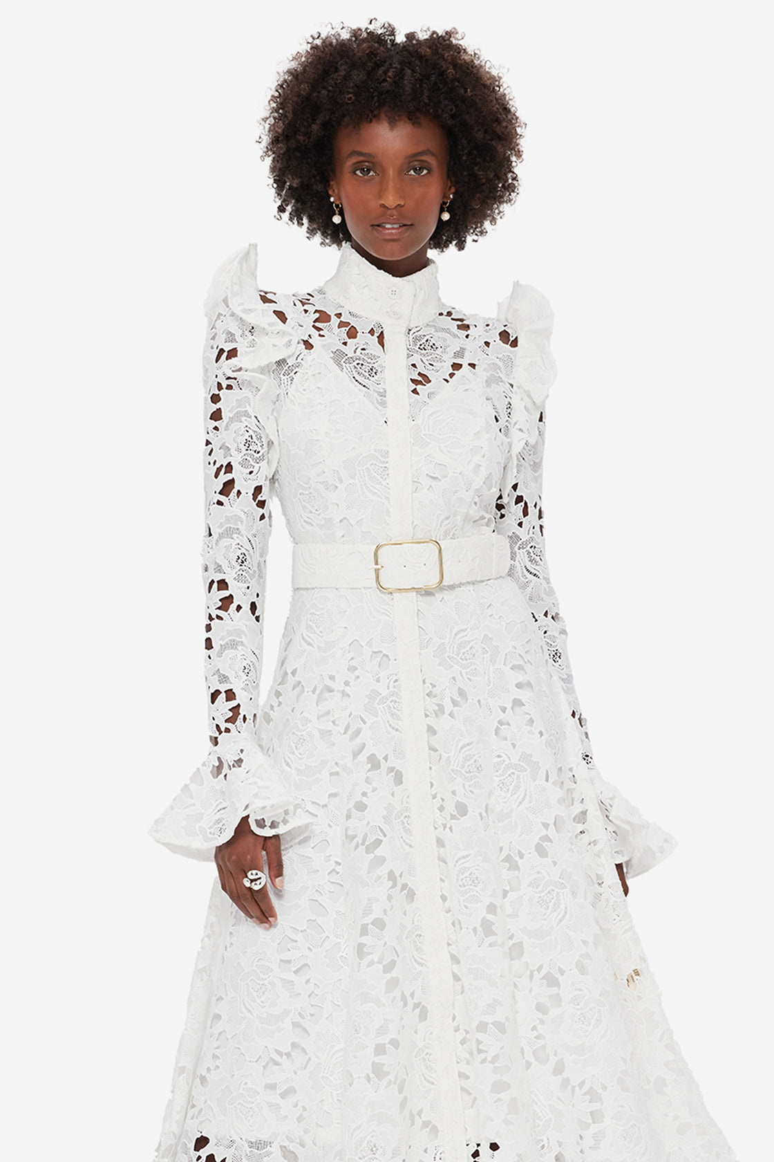 Aliyah Lace Butterfly Sleeve Midi Dress - Snow | LEO LIN Official Website Aliyah Lace Butterfly Sleeve Midi Dress - Snow | LEO LIN Official Website