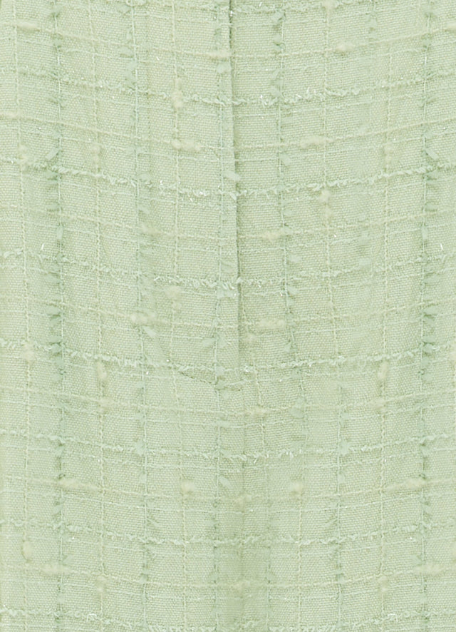 Exclusive LEO LIN Elisha Tweed Wide Leg Pants - Caledon Green