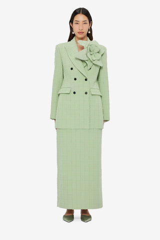 Jazlyn Tweed Blazer - Caledon Green