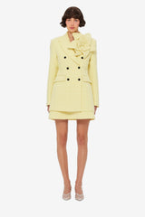 Jazlyn Tweed Blazer - Sorbet Yellow Blazer