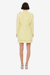 Jazlyn Tweed Blazer - Sorbet Yellow Blazer