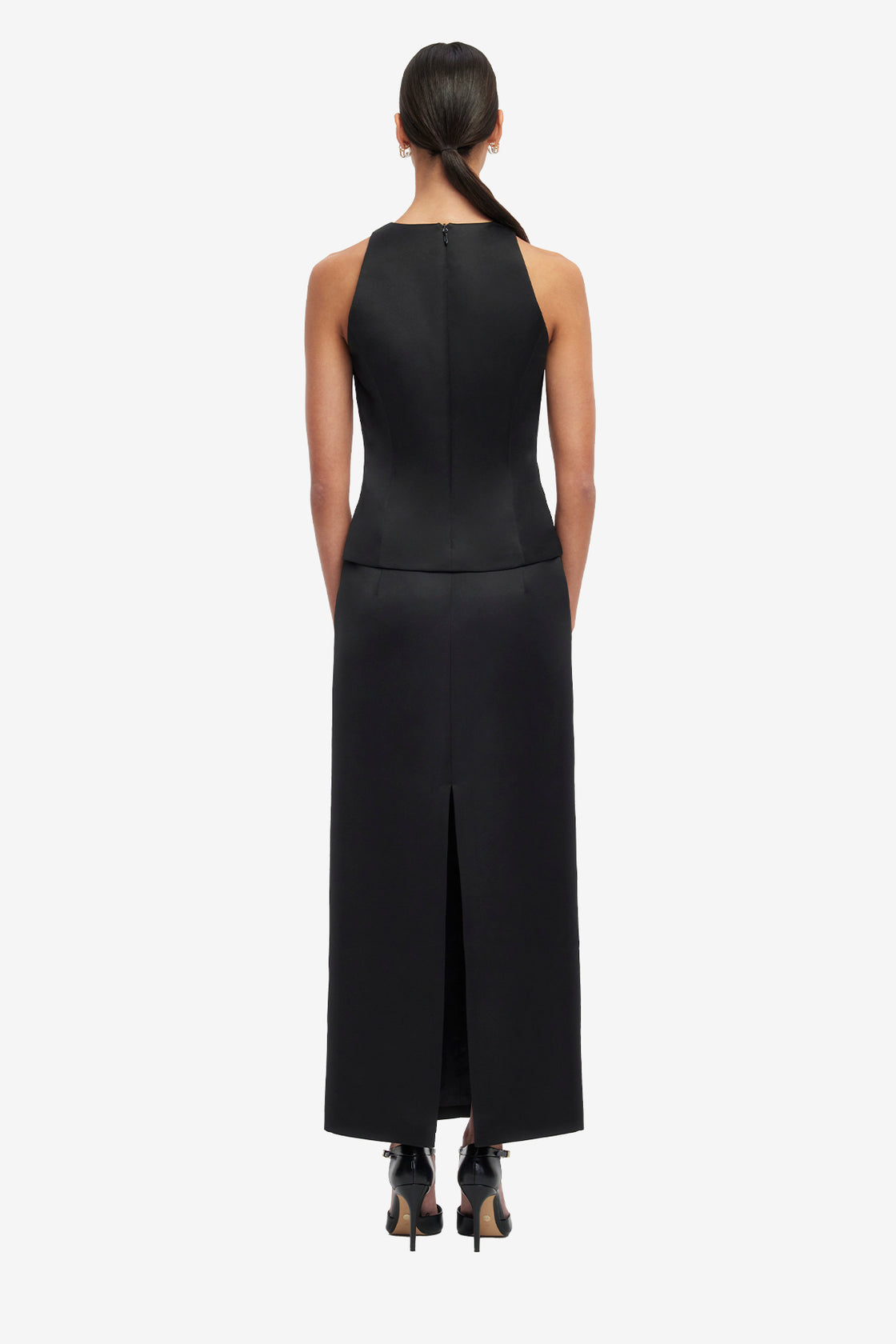 Exclusive LEO LIN Olivia Petal Maxi Skirt - Ebony