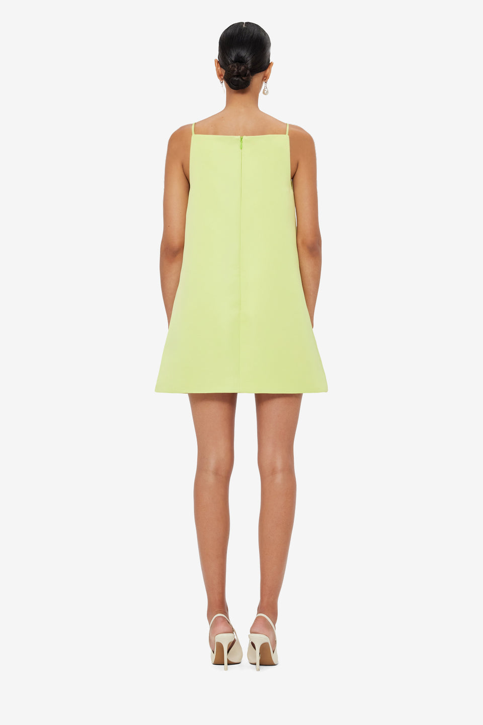 Exclusive LEO LIN Leia Petal Mini Dress - Chartreuse