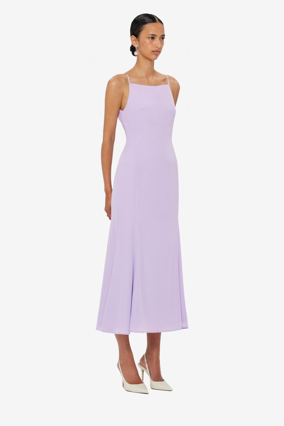 Exclusive LEO LIN Regina Midi Dress - Lilac