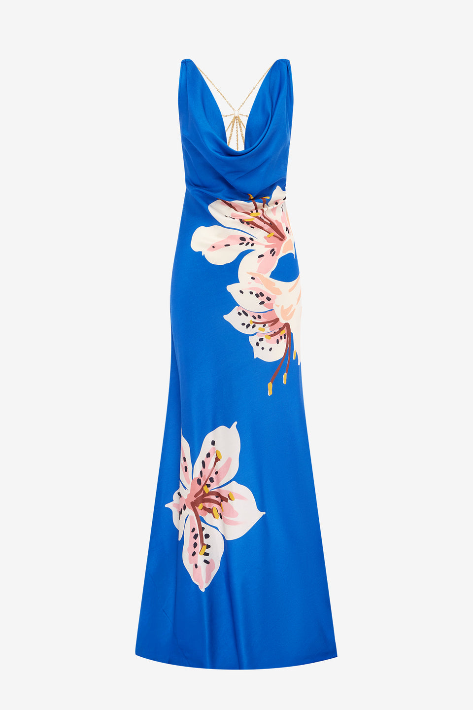 Imogen Gown - Lily Print in Cobalt Dress Maxi