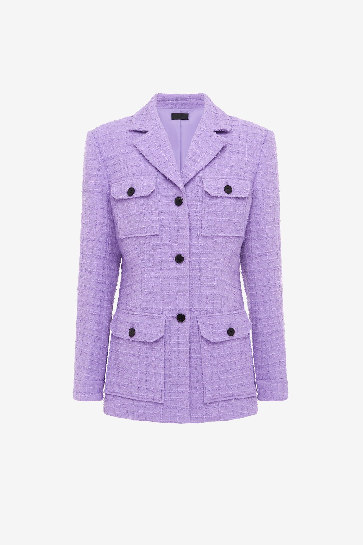 Edith Tweed Pocket Blazer - Violet – LEO LIN