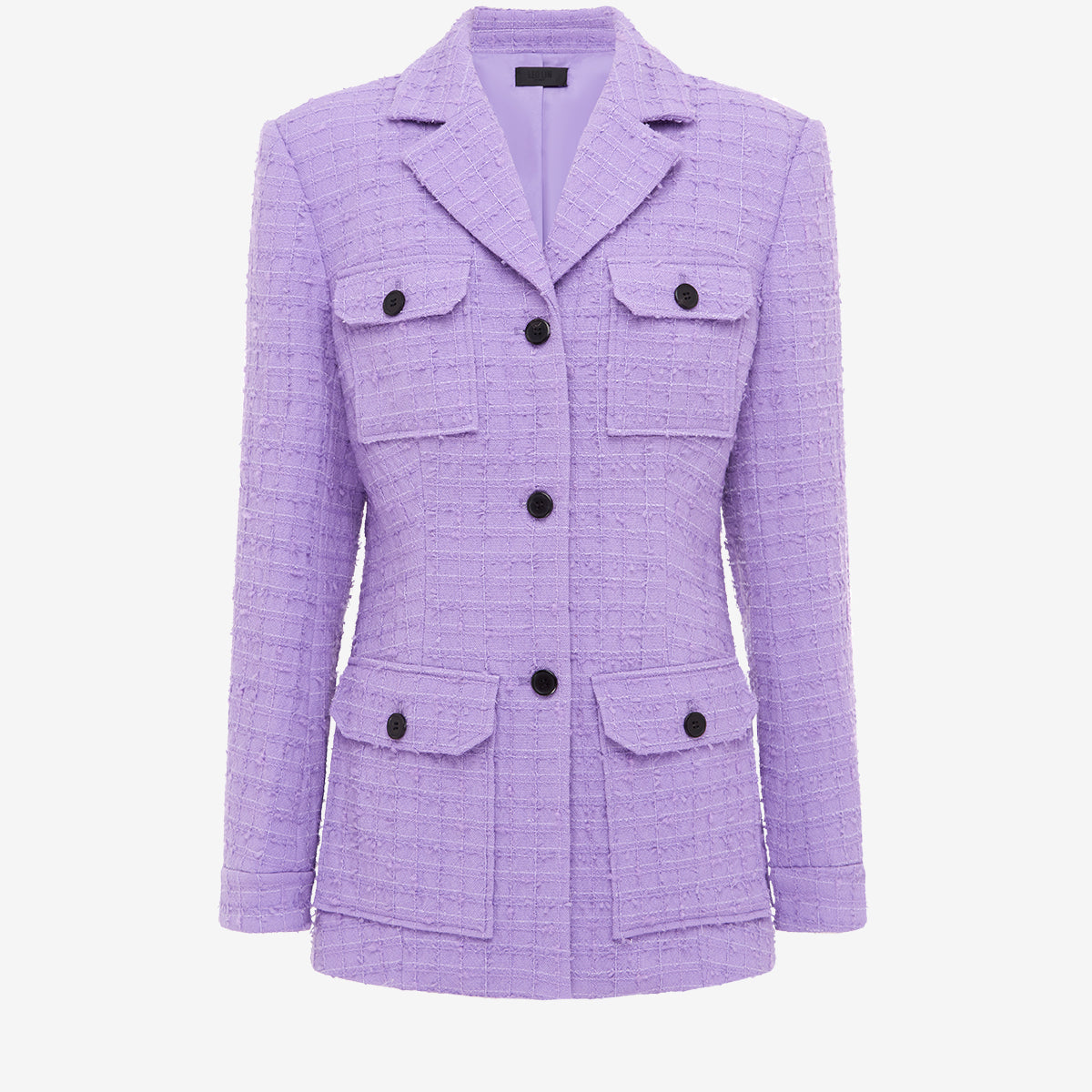 Edith Tweed Pocket Blazer - Violet – LEO LIN