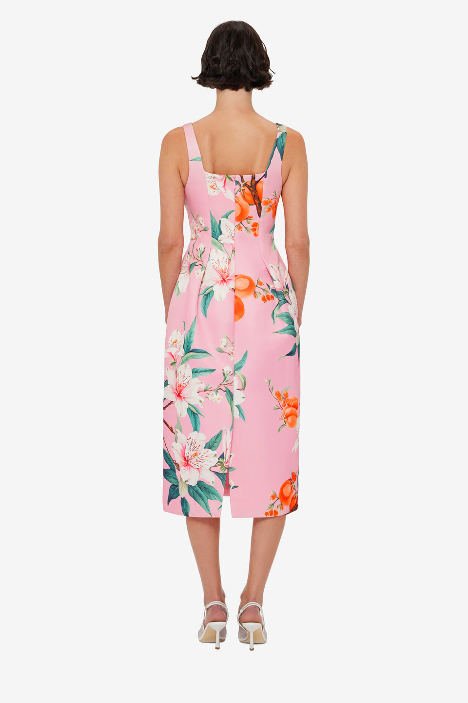 Exclusive LEO LIN Larissa Midi Dress - Lavish Print in Pink