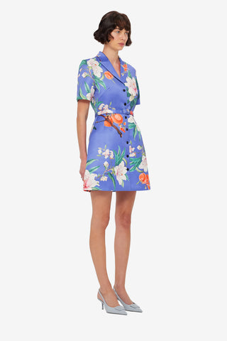 Exclusive LEO LIN Brigitte Mini Dress - Lavish Print in Moonlight