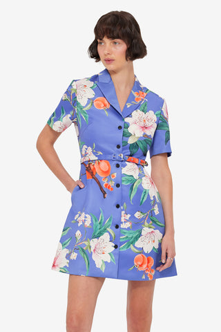 Exclusive LEO LIN Brigitte Mini Dress - Lavish Print in Moonlight