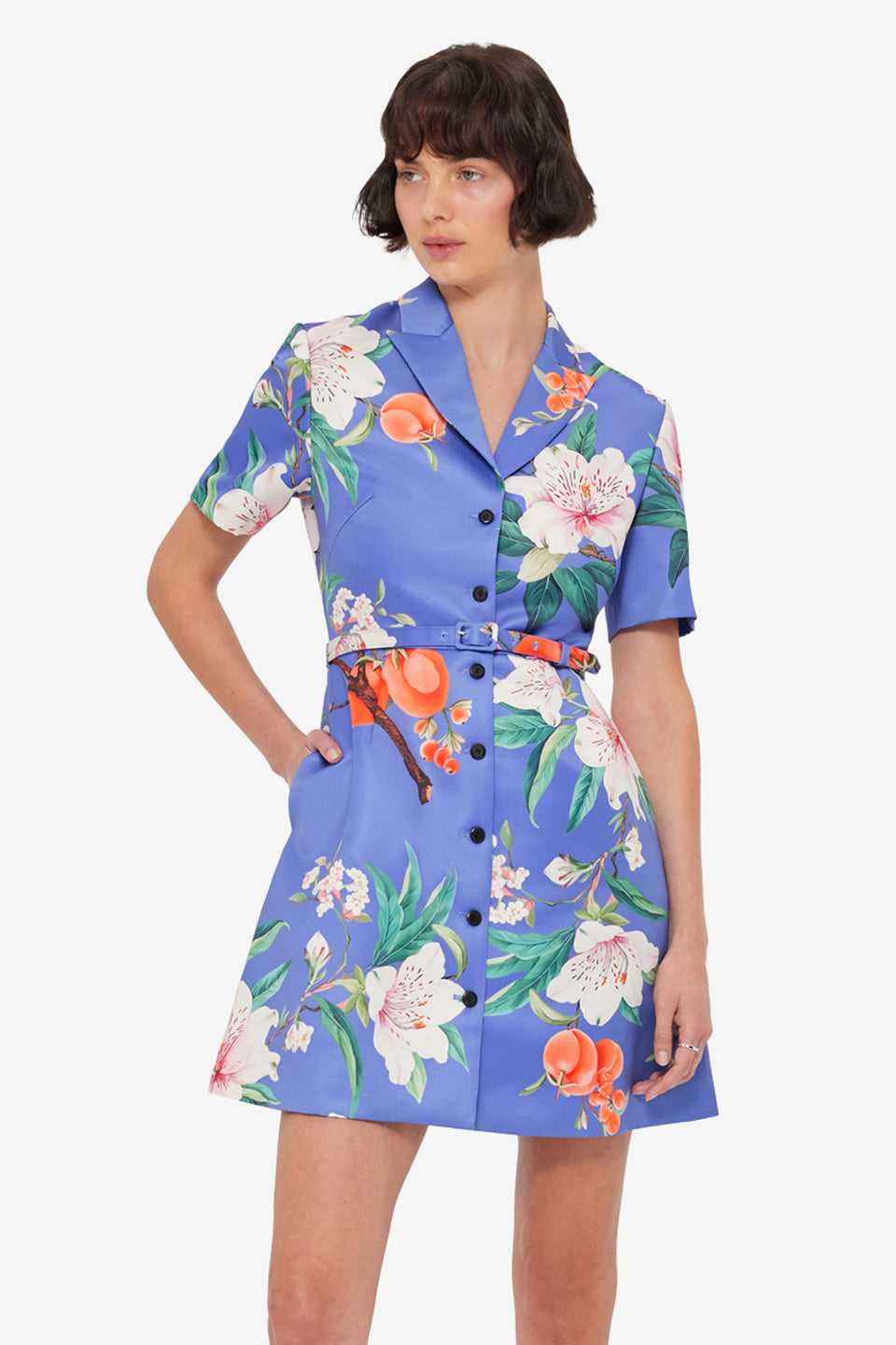 Exclusive LEO LIN Brigitte Mini Dress - Lavish Print in Moonlight